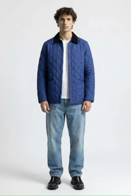 Modrá Prošívaná Bunda Barbour