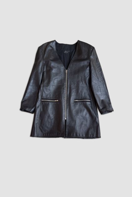 Kožený Kabát se Zipy