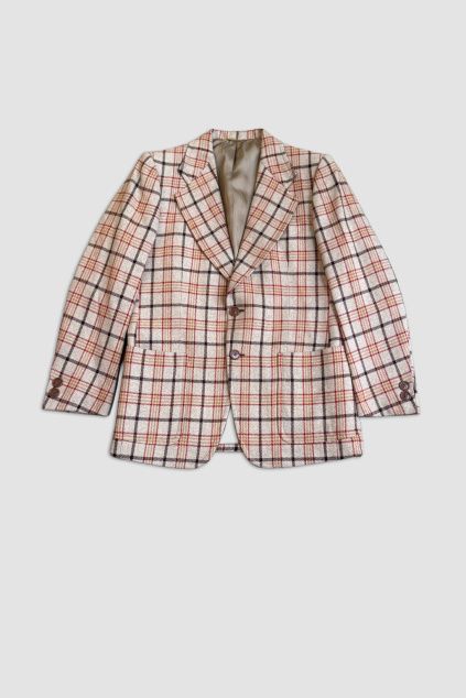 Kárované Vlněné Sako