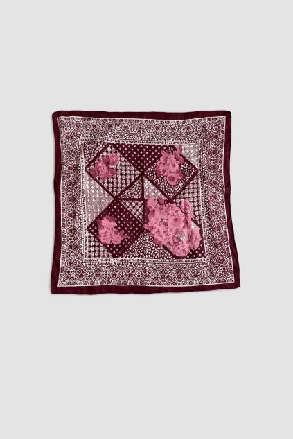 Vínový Vzorovaný Šátek