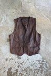 Hnědá Kožená Vesta