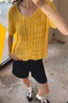 Žlutý Pletený Top