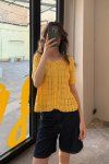 Žlutý Pletený Top