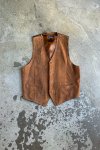 Hnědá Kožená Vesta