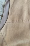 Béžová Kožená Vesta