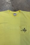 Žluté Single Stitch Tričko s Kapsou