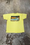 Žluté Single Stitch Tričko s Kapsou