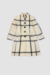 Krémový Vzorovaný Kabát