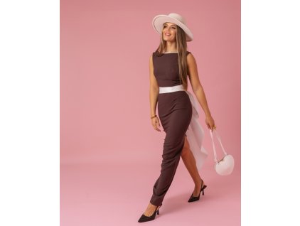 Šaty Mašle - čokoládová