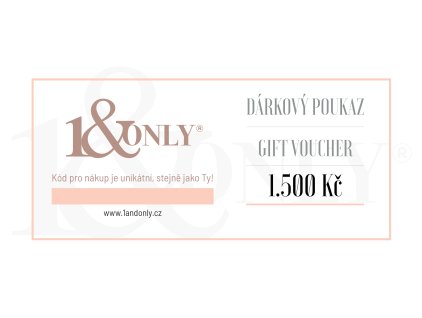 DL 110x220 mm 1andonly darkovy poukaz 2022 bez kodu 1500Kc