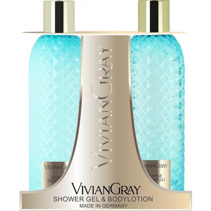 SET Sprchový gel a Tělové mléko Vivian Gray CRYSTAL Jasmín a Patchouli 2x300ml