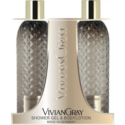 SET Sprchový gel a Tělové mléko Vivian Gray CRYSTAL Ylang a Vanilka, 2x300ml