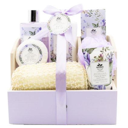 Kosmetický dřevěný box Levandule