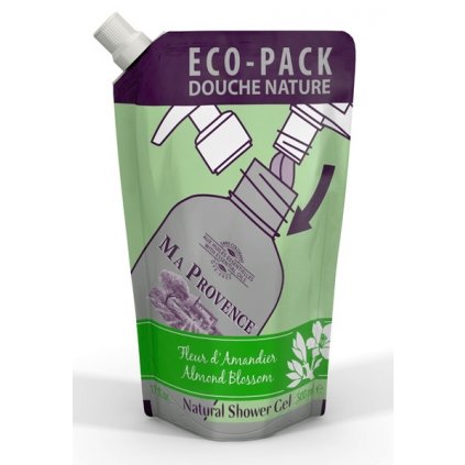 Recharge gels douche 500ml avec bouchon AMANDIER