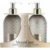 SET Tekuté mýdlo a Mléko na ruce Vivian Gray CRYSTAL Ylang a Vanilka, 2x300ml