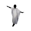 Kadeřnická pláštěnka na stříhání 145x150 polyester - pruhovaná