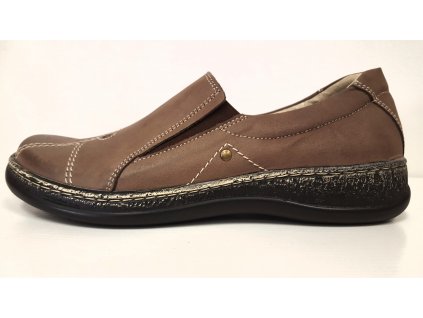 Dámské kožené hnědé polobotky Mintaka 063/102