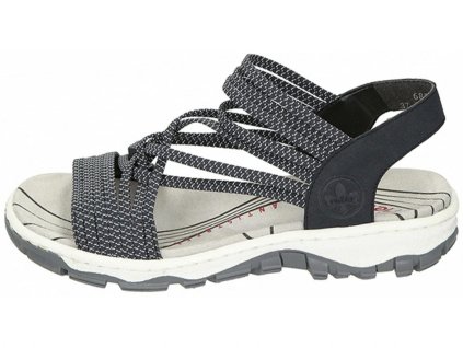 9541 1 damske sandaly s gumou anatomicka stelka rieker 910090 05 modre