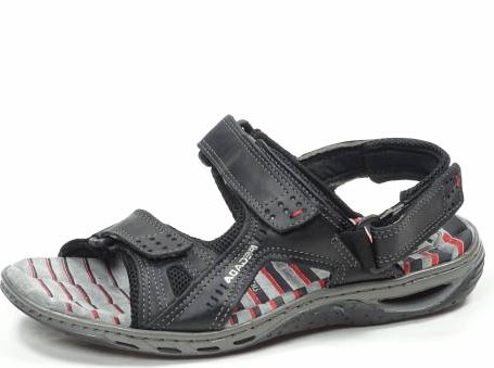 *Pánské černé zdravotní sandály s odpruženou patou PE/0031604-06 PEGADA - SANTÉ Tabulka pánských velikostí: 42