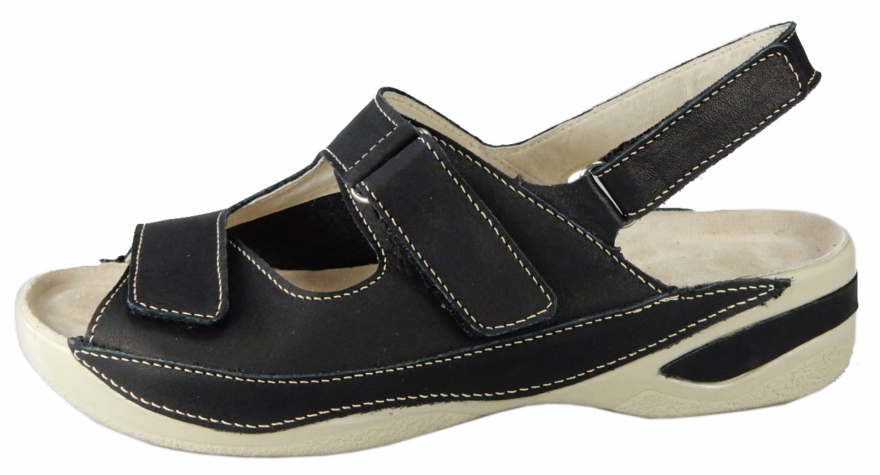 *Dámské kožené zdravotní halluxové sandály na klínku ORTO PLUS K001582/ H -108 Tabulka dámských velikostí: 39