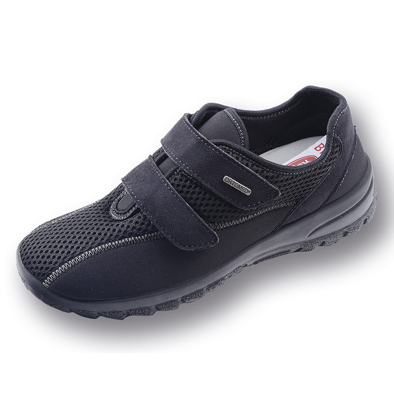TENISKY - zdravotní obuv - dámská sportovní obuv - černé přizpůsobivé tenisky boty na nízkém klínku gelová stélka MemoSoft Orto Med Tabulka dámských…