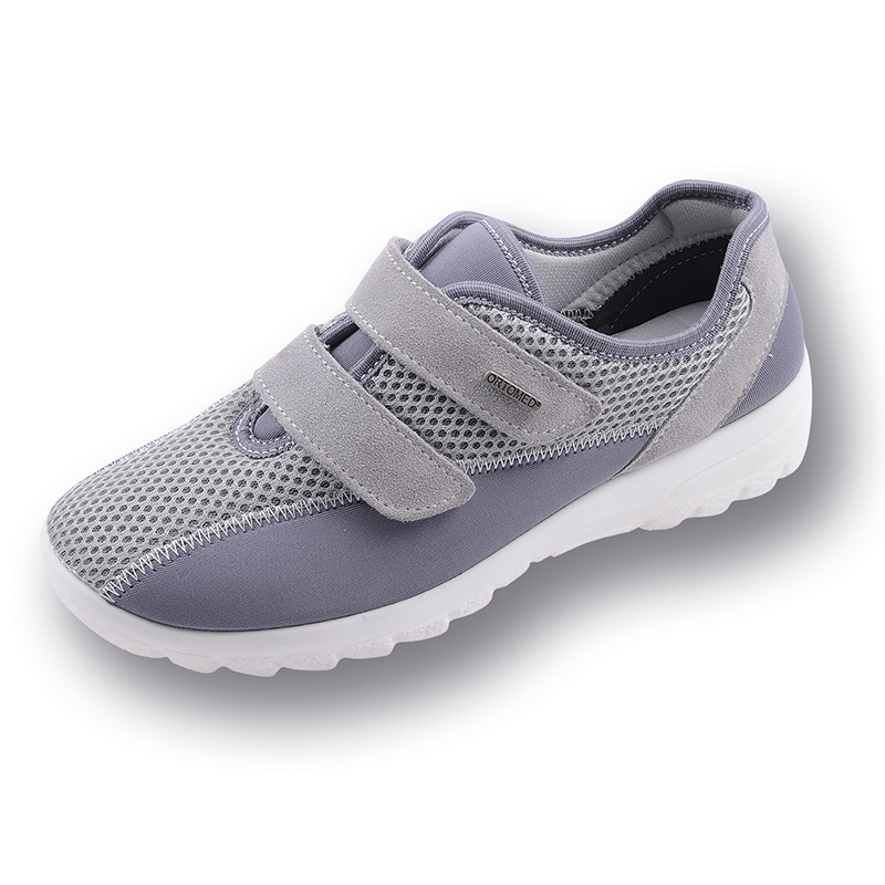 TENISKY - zdravotní obuv - dámská sportovní obuv - šedé přizpůsobivé tenisky boty na nízkém klínku gelová stélka MemoSoft Orto Med Tabulka dámských…
