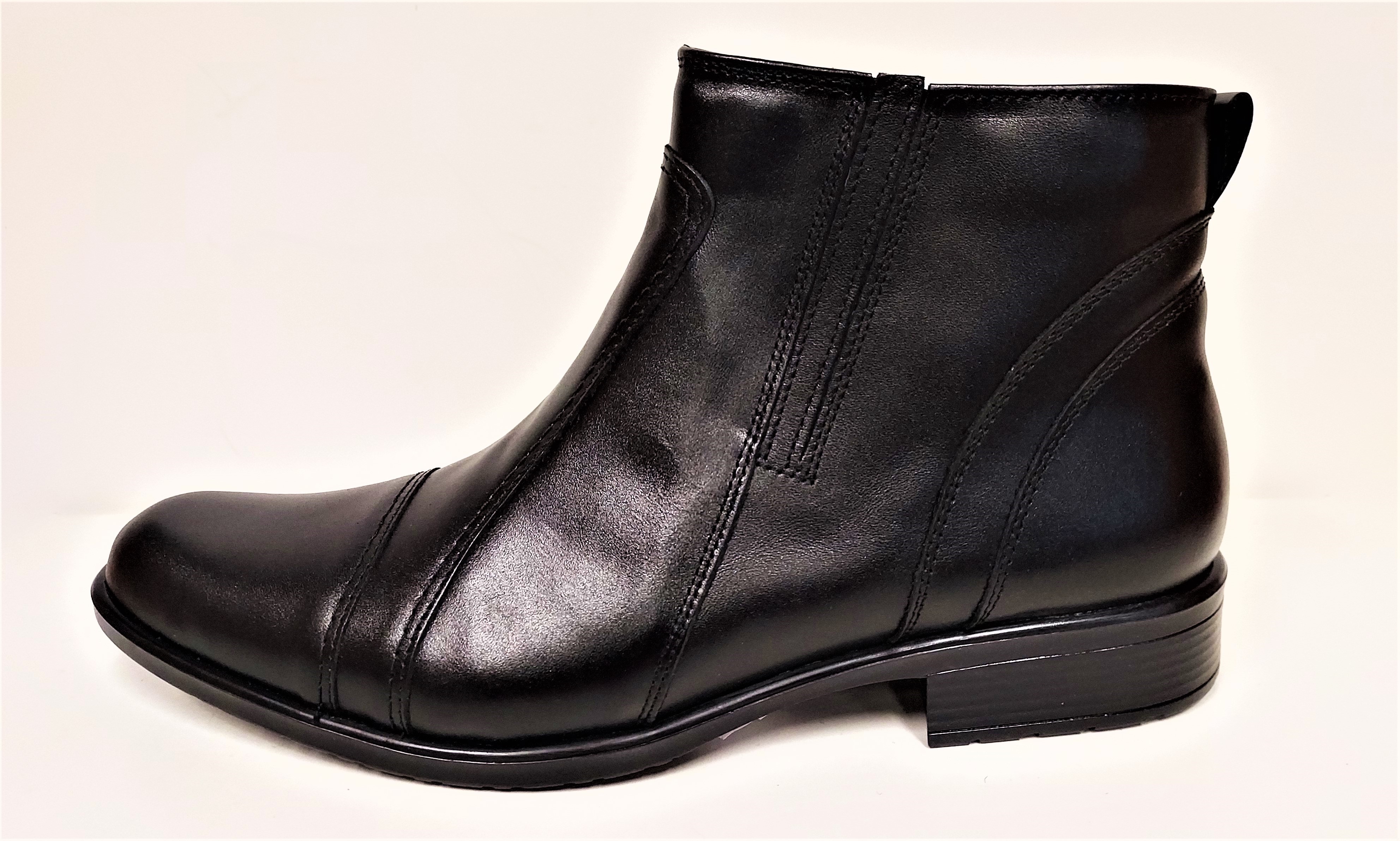 Pánská Kožená černá kotníková zdravotní obuv HUJO Tabulka pánských velikostí: 42