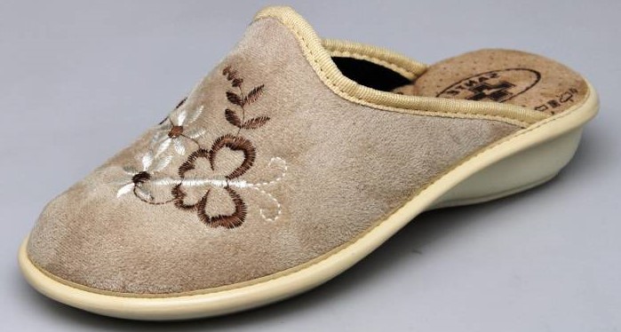 Dámská zdravotně tvarovaná domácí obuv - béžová Tabulka dámských velikostí: 37