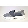 TENISKY - zdravotní obuv - dámská sportovní obuv - Šedé přizpůsobivé tenisky boty nízkém klínku stélka MemoSoft Orto Med 4001