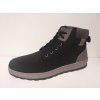 Pánská kožená kotníková obuv QUO VADIS černá/šedá