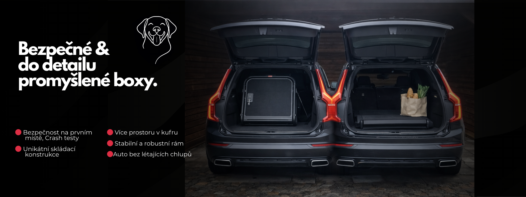 Skládací přepravní box pro psa do auta 1ONE1 Origami