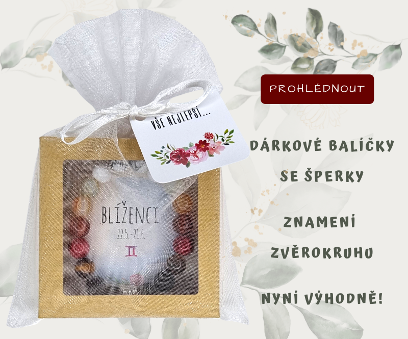 Prohlédněte si šperky Znamení zvěrokruhu v krásných dárkových baleních, která Vám nyní nabízíme za cenu samotného náramku :)