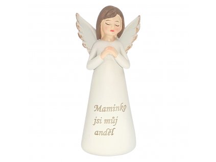 Andílek krémový s nápisem Maminko jsi můj anděl E185124-2