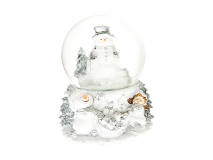 Sněžítko s hracím strojkem Sněhulák a vánoční stromeček 203034-2