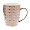 Hrneček s dekorem srdíček šedý 330 ml 155002