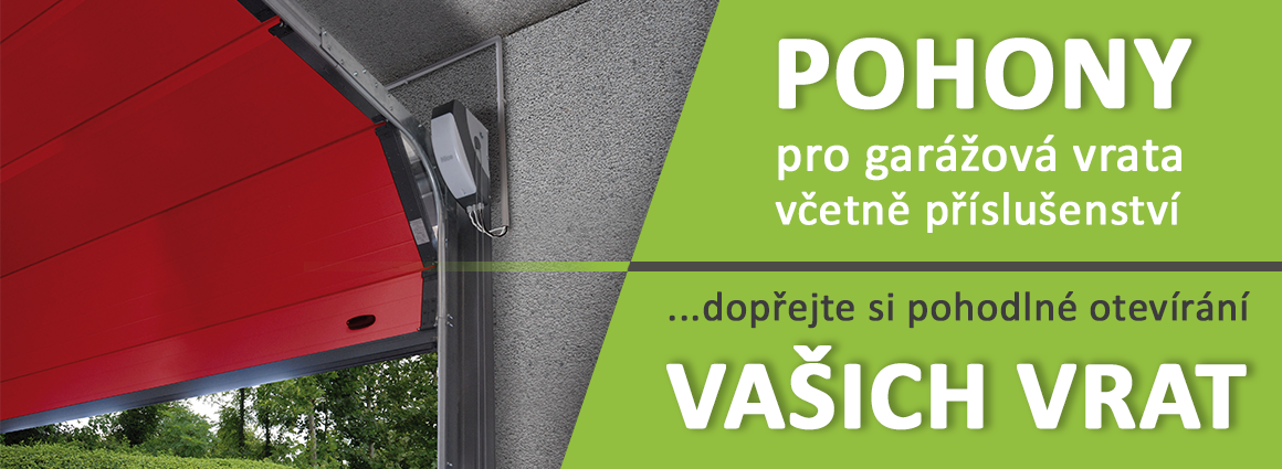Pohony pro garážová vrata včetně příslušenství
