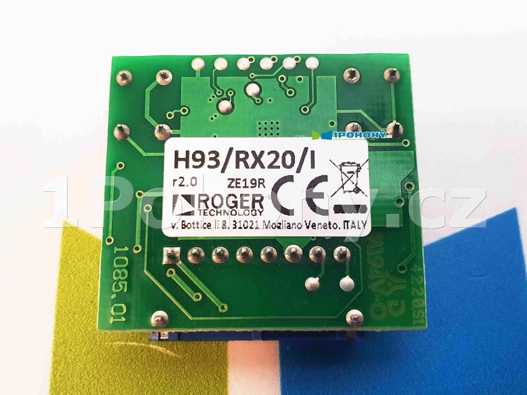 ROGER H93/RX20/I 2-kanálový zásuvný přijímač pro ovladače Roger Technology, 433,92 MHz