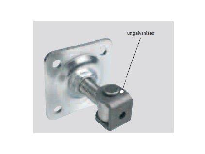 Pant regulovatelný s plotnou pro zděné a kovové sloupy