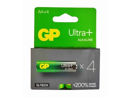 4 ks alkalické baterie GP ULTRA PLUS, Alkaline, LR6, 1,5V, velikost AA