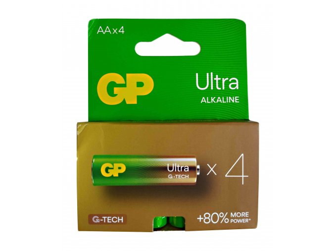 GP ULTRA tužková alkalická baterie, LR6, 1,5V, velikost AA