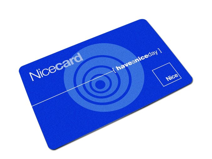 Nice MOCARD ID karta přístupového systému pro ovládání závor a pohonů vrat