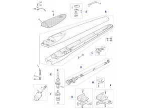 Seznam náhradních dílů pro pohony křídlové brány Mhouse WG10 a WG20
