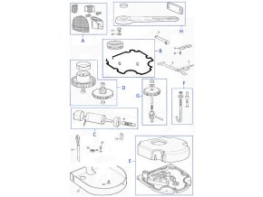 Seznam náhradních dílů pro pohon křídlové brány Mhouse WU2