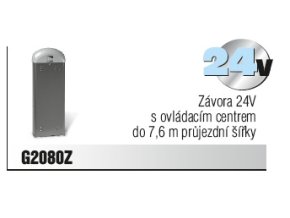 Závora 24V s ovládacím centrem do 7,6 m průjezdní šířky