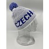 Zimní čepice Czech Aquatics s fleece podšívkou, BÍLÁ