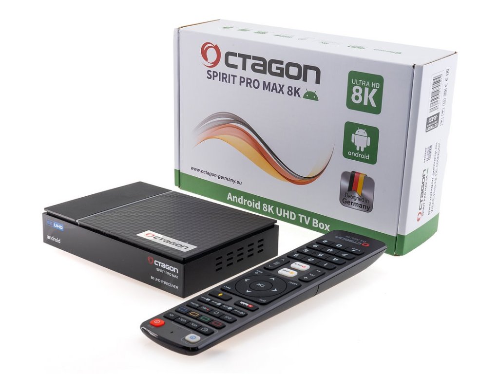 OCTAGON SPIRIT PRO MAX 8K HDR10+ Android, TV IP OTT, BT – 24365.cz