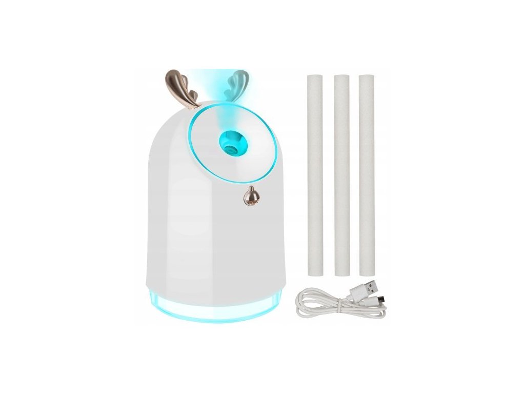 Designový zvlhčovač vzduchu s difuzérem Malatec NP16366 bílý sob – 24365.cz