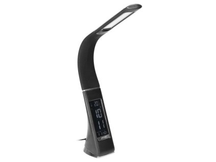 Stolní lampa s budíkem VIRONE DOLOMIT DL-12/B, 5W, 400lm, 4000K, černá – 24365.cz