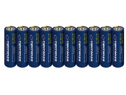 Baterie Esperanza EZB114 AA LR6 alkalické, 1,5V, balení 10ks – 24365.cz