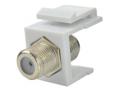 Satelitní zásuvka F Modul pro keystone SAT, spojka, bílý – 24365.cz
